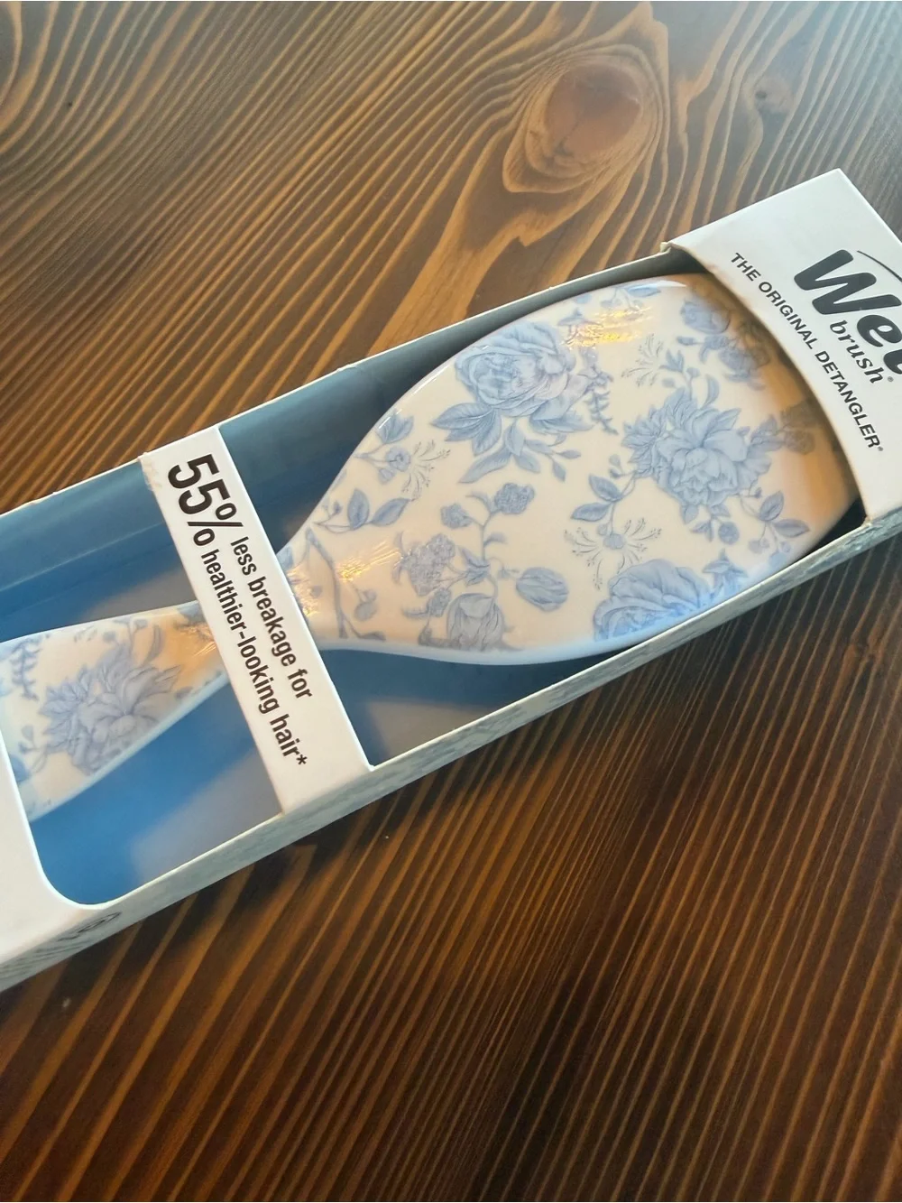 Wet Brush Original Detangler - Blue Floral on White